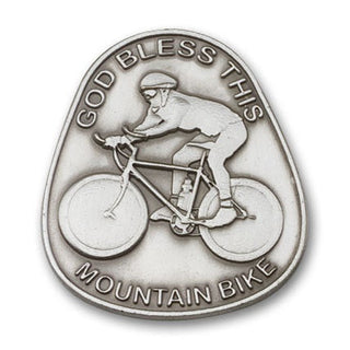 Silver Finish God Bless This Mountain Bike Visor Clip