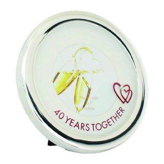 40 Years Together Silver-plated Picture Frame