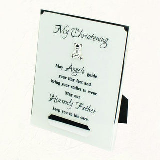 Silver-plated My Christening Plaque