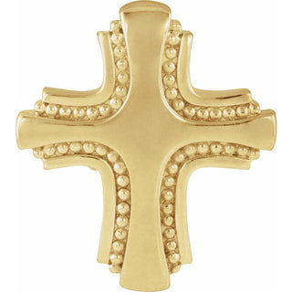 14K Yellow Cross Slide Pendant