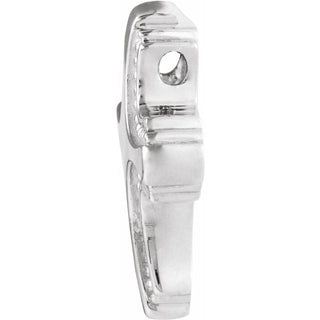 14K White Cross Slide Pendant