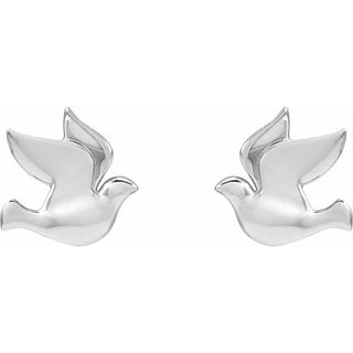 Sterling Silver Holy Spirit Dove Earrings