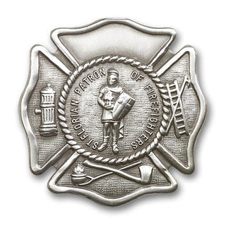 Silver Finish Saint Florian Visor Clip