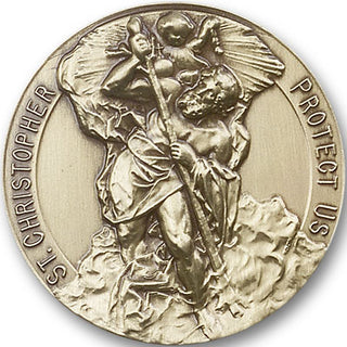 Gold Finish Saint Christopher Visor Clip