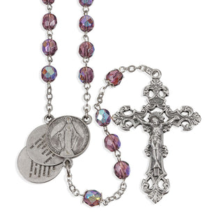 7MM Amethyst Rosary Mystery Center