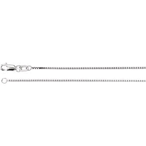 16-inch Box Chain with Lobster Clasp - 14K White Gold