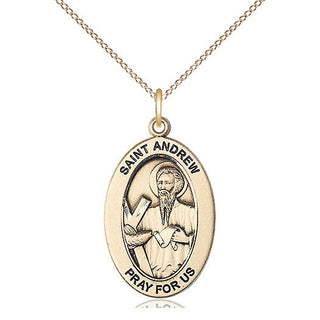 14kt Gold-Filled Saint andrew the apostle medal necklace 11000GF