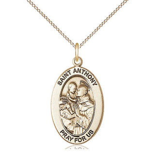 14kt Gold-Filled Saint anthony of padua medal necklace 11004GF