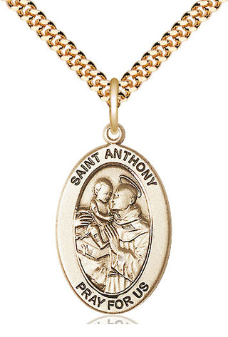 14kt Gold-Filled Saint anthony of padua medal necklace 11004GF