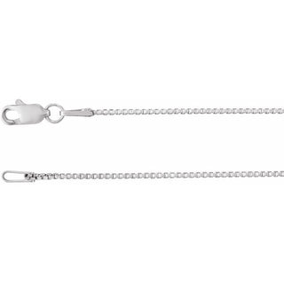 16 Inch Box Chain With Lobster Clasp Sterling Silver