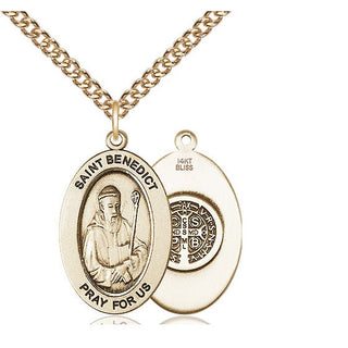 14kt Gold Saint Benedict Medal