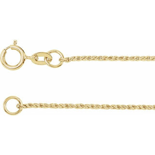 7 Inch Twisted Wheat Bracelet With Spring Ring 14K Yellow Gold