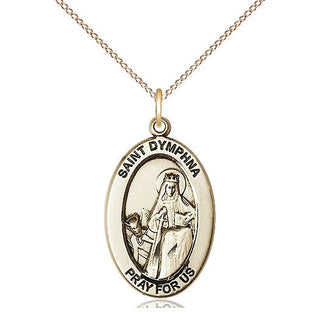 14kt Gold-Filled Saint dymphna medal necklace 11032GF