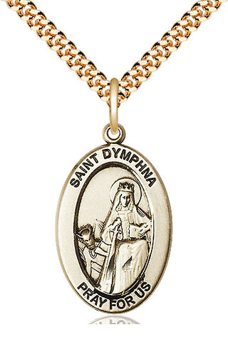 14kt Gold-Filled Saint dymphna medal necklace 11032GF