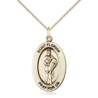 14kt Gold-Filled Saint florian medal necklace 11034GF