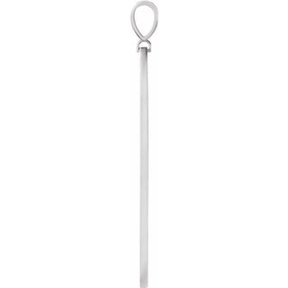 Sterling Silver .0025 CT Natural Diamond Arrow Bar Pendant 