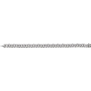14K White 1 1/2 CTW Natural Diamond Link 7" Bracelet