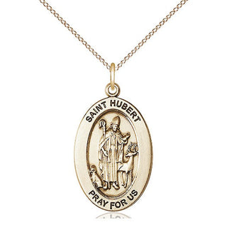 14kt Gold-Filled Saint hubert of liege medal necklace 11045GF