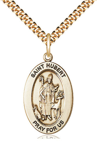 14kt Gold-Filled Saint hubert of liege medal necklace 11045GF