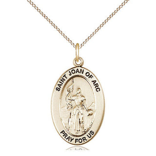 14kt Gold-Filled Saint joan of arc medal necklace 11053GF