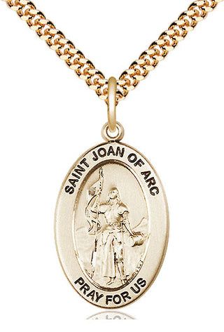 14kt Gold-Filled Saint joan of arc medal necklace 11053GF