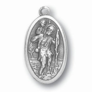1 3/4" Oxidized St Christopher Medal 25-Pack