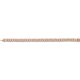 14K Rose 1 1/2 CTW Natural Diamond Link 7" Bracelet