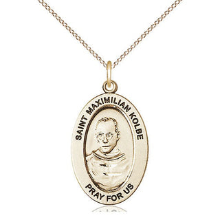 14kt Gold-Filled Saint maximilian kolbe medal necklace 11073GF