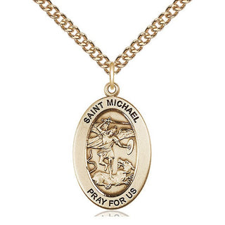 14kt Gold Saint Michael the Archangel Medal | Engravable