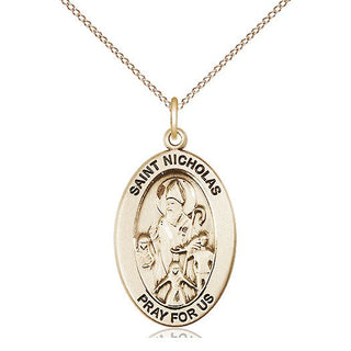 14kt Gold-Filled Saint nicholas medal necklace 11080GF
