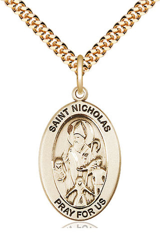 14kt Gold-Filled Saint nicholas medal necklace 11080GF