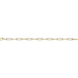 14K Yellow 1 CTW Lab-Grown Diamond Link 7" Bracelet