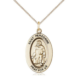 14kt Gold-Filled Saint peregrine medal necklace 11088GF