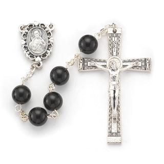 8MM Onyx Genuine Stone Rosary