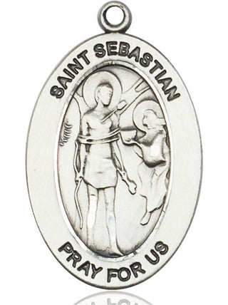 Sterling Silver St. Sebastian Medal & Necklace Set | Engravable