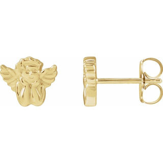 14K Yellow Right Cherub Earring 