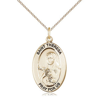 14kt Gold-Filled Saint theresa medal necklace 11106GF