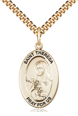 14kt Gold-Filled Saint theresa medal necklace 11106GF