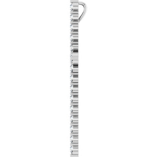 Platinum 1 CTW Natural Diamond Cross Pendant