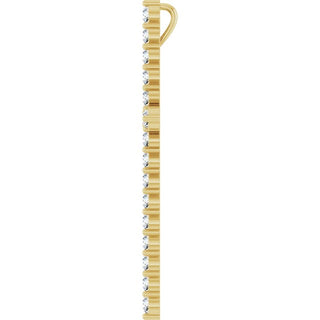 14K Yellow 1 CTW Natural Diamond Cross Pendant