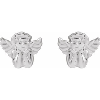 Platinum Cherub Earrings 