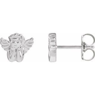 Platinum Left Cherub Earring