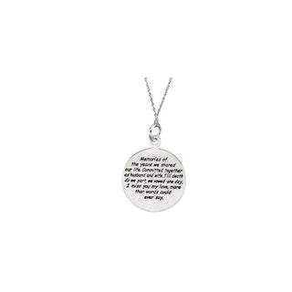 Sterling Silver Loss of a Spouse 18" Necklace