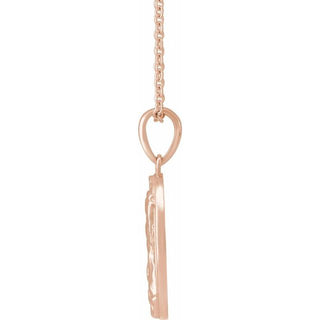 14K Rose Madonna & Child 16-18" Necklace 
