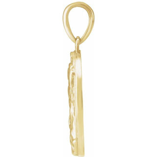 14K Yellow Madonna & Child Pendant