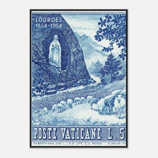 Lourdes Apparition Blue Framed Print - view 6