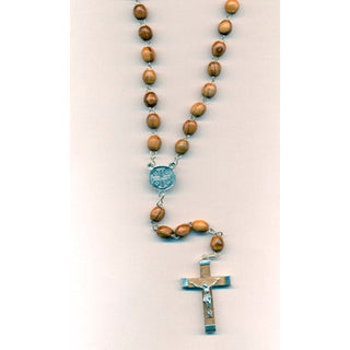 6-Pack - Olive Wood Rosary Oval Beads [19 in]