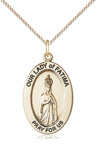 14kt Gold Our Lady of Fatima Medal | Engravable