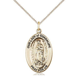 14kt gold filled our lady of guadalupe medal necklace 11206GF