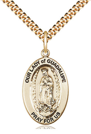 14kt gold filled our lady of guadalupe medal necklace 11206GF